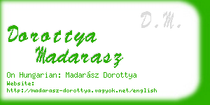 dorottya madarasz business card